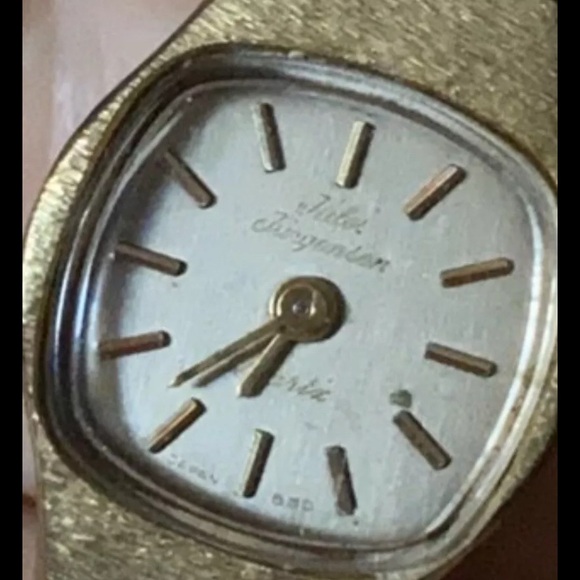 Jules Jorgensen vintage gold tone working battery powered watch & Bulova case. - Picture 5 of 13